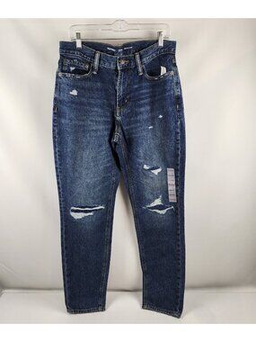Old Navy Jeans Mens 33x32 Straight Taper Distressed Cotton Pockets Zip Fly NWT